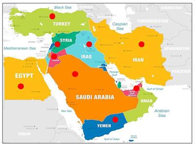 Air pollution burden of disease over highly populated states in the Middle East